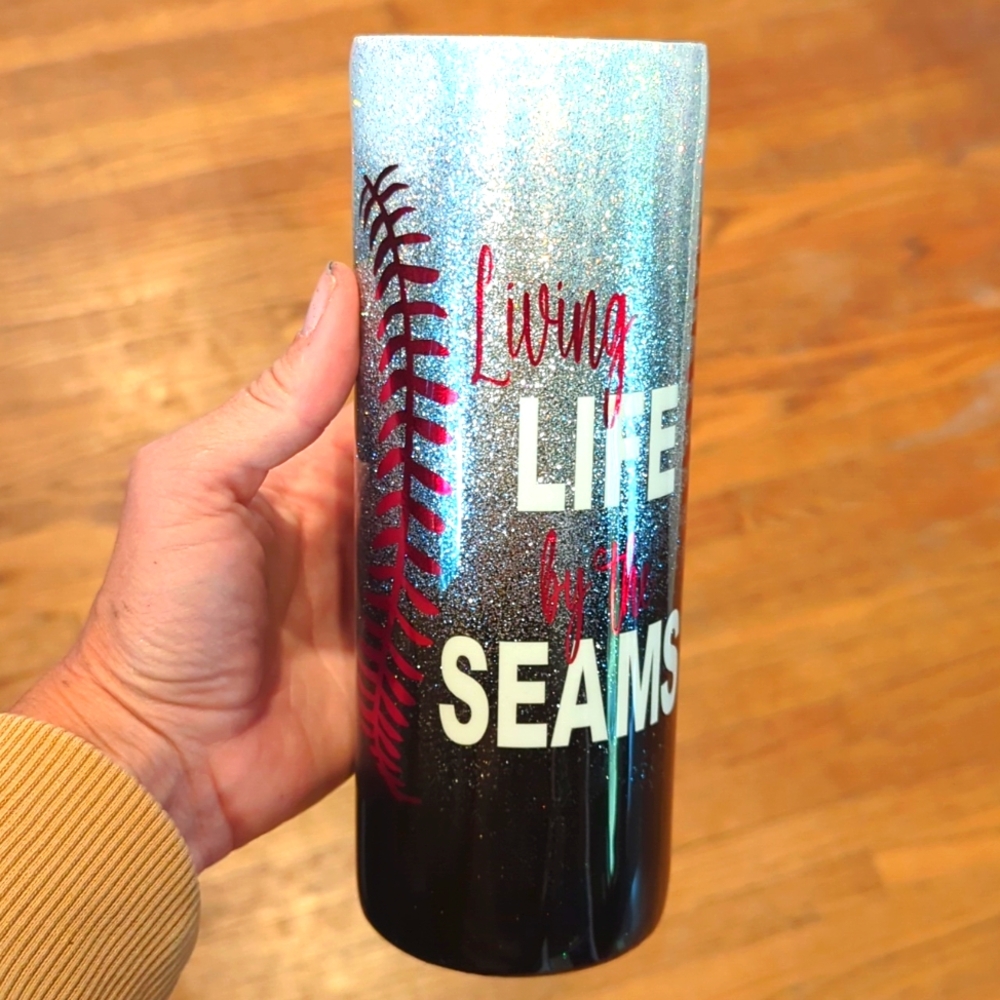 New handmade glitter epoxy tumbler